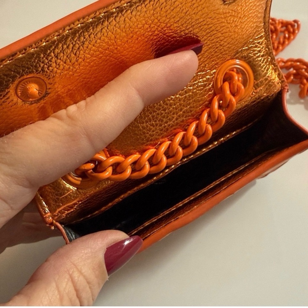 Kurt Geiger Orange Mini Card Bag - Picture 4 of 10
